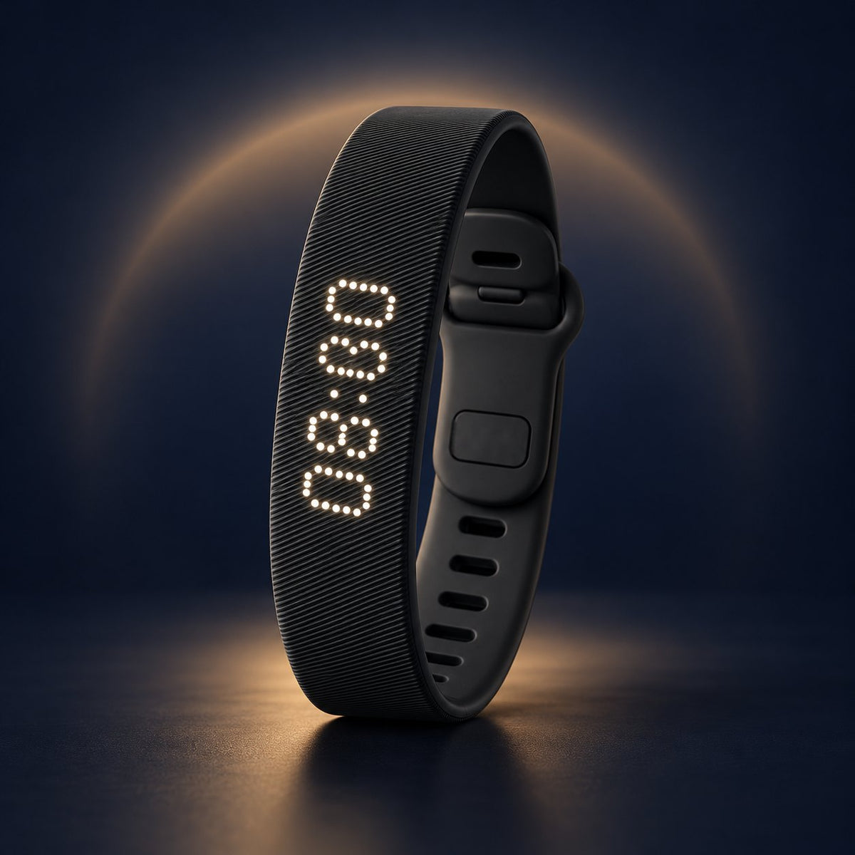 Person waking up calmly wearing the Hushwake band