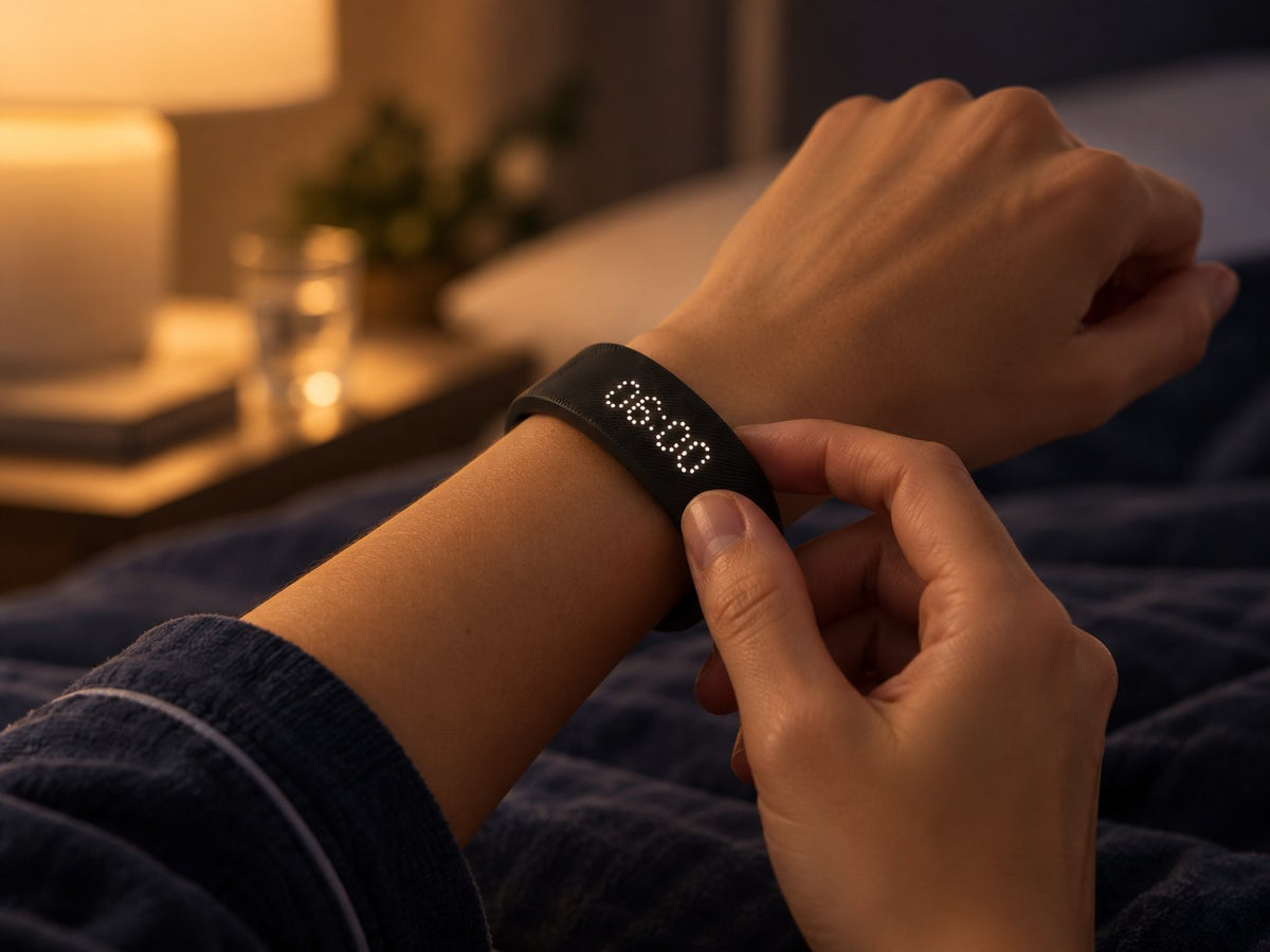 Setting an alarm directly on the Hushwake band